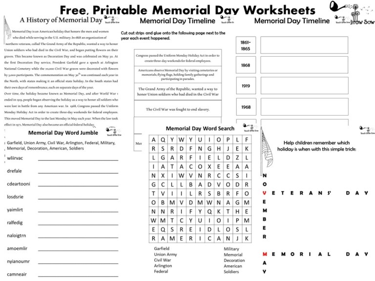 Memorial & Veterans Day – Teach Grow Sow